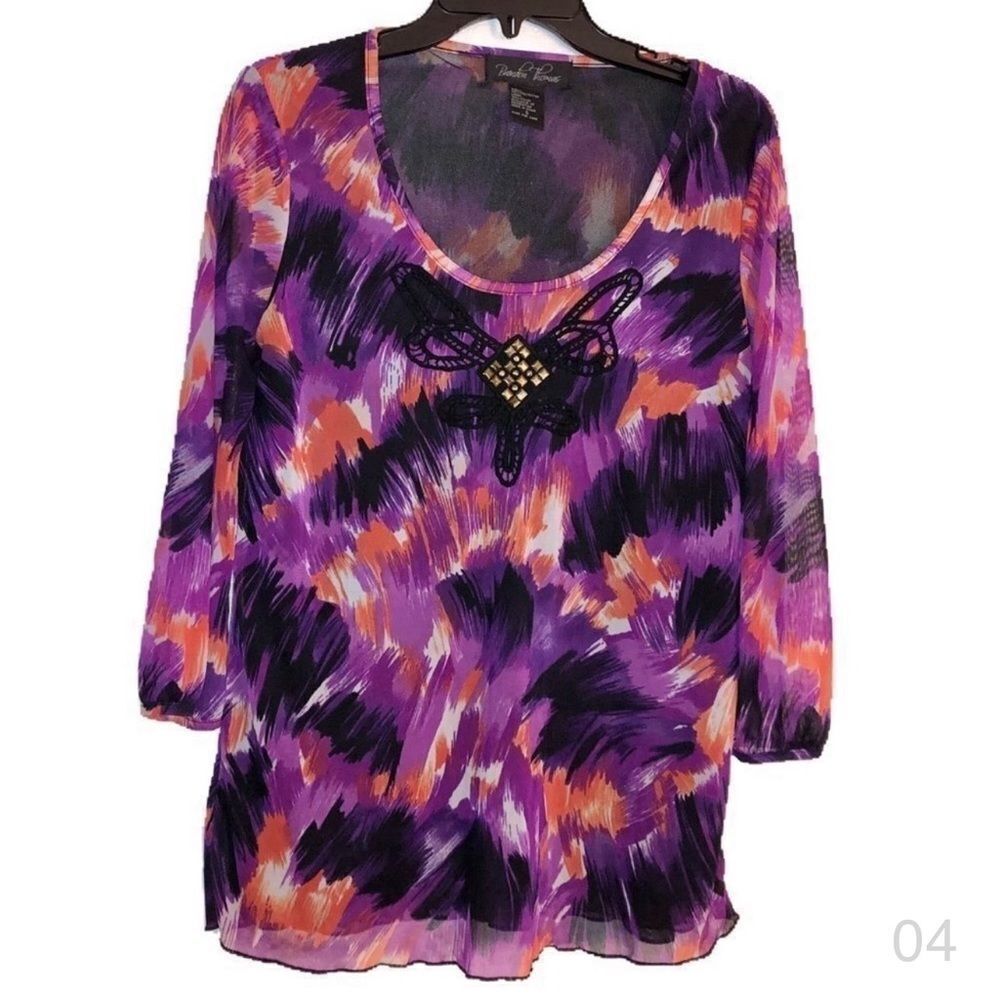 Brandon Thomas multy color small blouse
